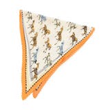 オレンジ(167) | 柄アソートプリーツスカーフ | grove