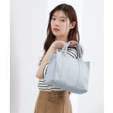 サックスブルー(090) | 【Lee別注】麻調スクエア2WAYトート | grove