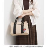 ベージュ×ブラック(551) | 【ハローキティ】Leeスクエア2WAYトート | grove