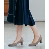 サンドベージュ(053) | 【はっ水加工】やわここちチャンキーヒールパンプス(ヒール5.0cm) | grove