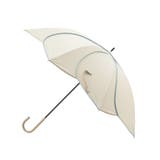 アイボリー(004) | because 遮光バイカラーパイピングパラソル長傘 | grove