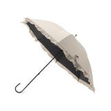 ライトベージュ(051) | 遮熱遮光クラシックフリル長傘 | grove