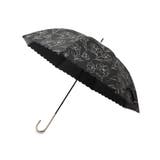 ブラック(019) | PUラインフラワー【晴雨兼用・長傘】 | grove
