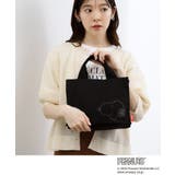 ブラック(019) | 【PEANUTS】ラインストーン2WAYトート | grove