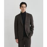 ブラウン(444) | 【None Of Stress】アクティブジャージ 千鳥 ジャケット | TAKEO KIKUCHI