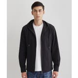 ブラック(019) | 【3D ナイロン ストレッチ】ジップアップ フードブルゾン | TAKEO KIKUCHI