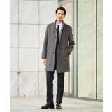 カシミヤブレンド ビーバー調ピンヘッドスタンドカラーコート | TAKEO KIKUCHI | 詳細画像3 