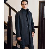 チャコールグレー(514) | カシミヤブレンド ビーバー調ピンヘッドスタンドカラーコート | TAKEO KIKUCHI