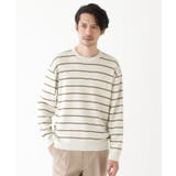 アイボリー(304) | 【THE FLAGSHIP】ボーダー プルオーバー ニット | TAKEO KIKUCHI