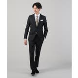 ブラック(319) | 【ナローモデル】シャイニー ヘリンボン ストライプ スーツ/3ピース対応可 | TAKEO KIKUCHI