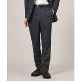 ブルー(093) | 【尾州織】リネンブレンド メッシュパンツ | TAKEO KIKUCHI