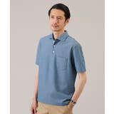 サックスブルー(092) | 【抗菌防臭／9色5サイズ展開】ハニカムメランジ ポロシャツ | TAKEO KIKUCHI