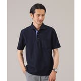 ダークネイビー(094) | 【抗菌防臭／9色5サイズ展開】ハニカムメランジ ポロシャツ | TAKEO KIKUCHI