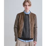 ブラウン(143) | シングルレザー調ブルゾン | tk.TAKEO KIKUCHI