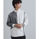 ホワイト(001) | グレンチェック切替シャツ | tk.TAKEO KIKUCHI