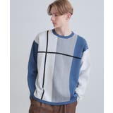 ブルー(592) | 【洗える】クロスオーバーニット | tk.TAKEO KIKUCHI