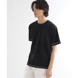 ブラック(019) | ブラインドステッチ切替カットソー | tk.TAKEO KIKUCHI