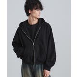 ブラック(019) | ボリュームスリーブジップパーカ | tk.TAKEO KIKUCHI