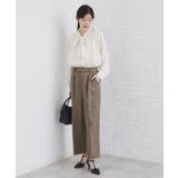 《美人百花掲載》ヴィンテージツイードタックワイドパンツ【洗濯機洗い可/防シワ】 | index | 詳細画像11