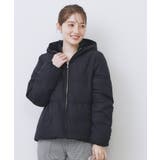ネイビー(094) | KAWADAダウンペプラムショートコート【撥水/洗濯機OK/静電気防止裏地】 | index