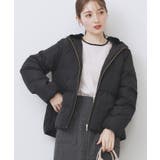 ブラック(819) | KAWADAダウンペプラムショートコート【撥水/洗濯機OK/静電気防止裏地】 | index