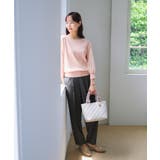 ラメピンストライプイージーテーパードパンツ【洗濯機洗い可/ストレッチ】 | index | 詳細画像1 