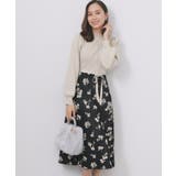 グレージュ(150) | ハイネックニットワンピース【洗濯機OK/抗ピル】 | index