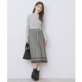 千鳥チェックバイカラーニットワンピース【洗濯機OK/抗ピル】 | index | 詳細画像19 