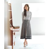 千鳥チェックバイカラーニットワンピース【洗濯機OK/抗ピル】 | index | 詳細画像3 