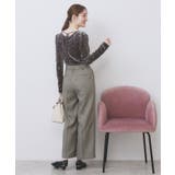 バックシャン小花刺繍ベロアトップス【洗濯機OK】 | index | 詳細画像3 