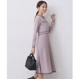 バイカラードッキング風ニットワンピース【洗濯機OK/抗ピル】 | index | 詳細画像5 