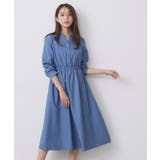 シャンブレーツイルドッキングフレアワンピース【洗濯機OK/イージーアイロン】 | index | 詳細画像11 