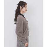 ラメフェザーヤーンVネックカーディガン【洗濯機OK】 | index | 詳細画像18