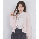 ライトピンク(670) | ラメフェザーヤーンVネックカーディガン【洗濯機OK】 | index