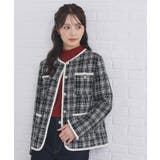 ブラック(219) | チェックツイードジャケットコート/セットアップ対応【洗える】 | index