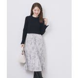 フラワープリーツドッキングニットワンピース【洗濯機OK】 | index | 詳細画像19 