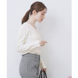 ゴールドボタンVネックニット【洗濯機OK】《6col》 | index | 詳細画像1 