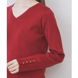 ゴールドボタンVネックニット【洗濯機OK】《6col》 | index | 詳細画像29 