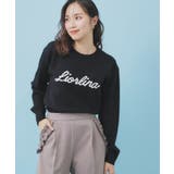 パール調ロゴクルーネックニット【洗濯機OK】 | index | 詳細画像1 