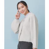 リボンブローチフィルムラメフェザーカーディガン【洗濯機OK】 | index | 詳細画像5