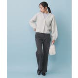 リボンブローチフィルムラメフェザーカーディガン【洗濯機OK】 | index | 詳細画像9