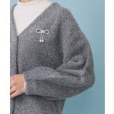 リボンブローチフィルムラメフェザーカーディガン【洗濯機OK】 | index | 詳細画像29