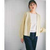 リボンブローチフィルムラメフェザーカーディガン【洗濯機OK】 | index | 詳細画像2