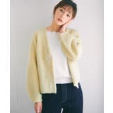 リボンブローチフィルムラメフェザーカーディガン【洗濯機OK】 | index | 詳細画像1