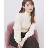 オフホワイト(003) | タートルネックタックパフスリーブニット【洗濯機OK】 | index