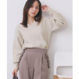 片畦Vネックボクシーパフニット【洗濯機OK】 | index | 詳細画像19 