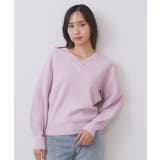 片畦Vネックボクシーパフニット【洗濯機OK】 | index | 詳細画像23 