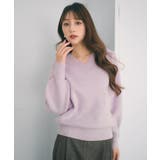 片畦Vネックボクシーパフニット【洗濯機OK】 | index | 詳細画像1 