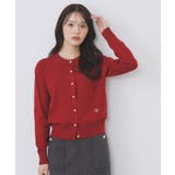 ボルドー(064) | ビジュークルーネックカーディガン【洗濯機OK】《7col/XS~LL》 | index