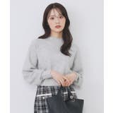 グレー(012) | ふんわりボトルネックパフスリーブニット【洗濯機OK】 | index
